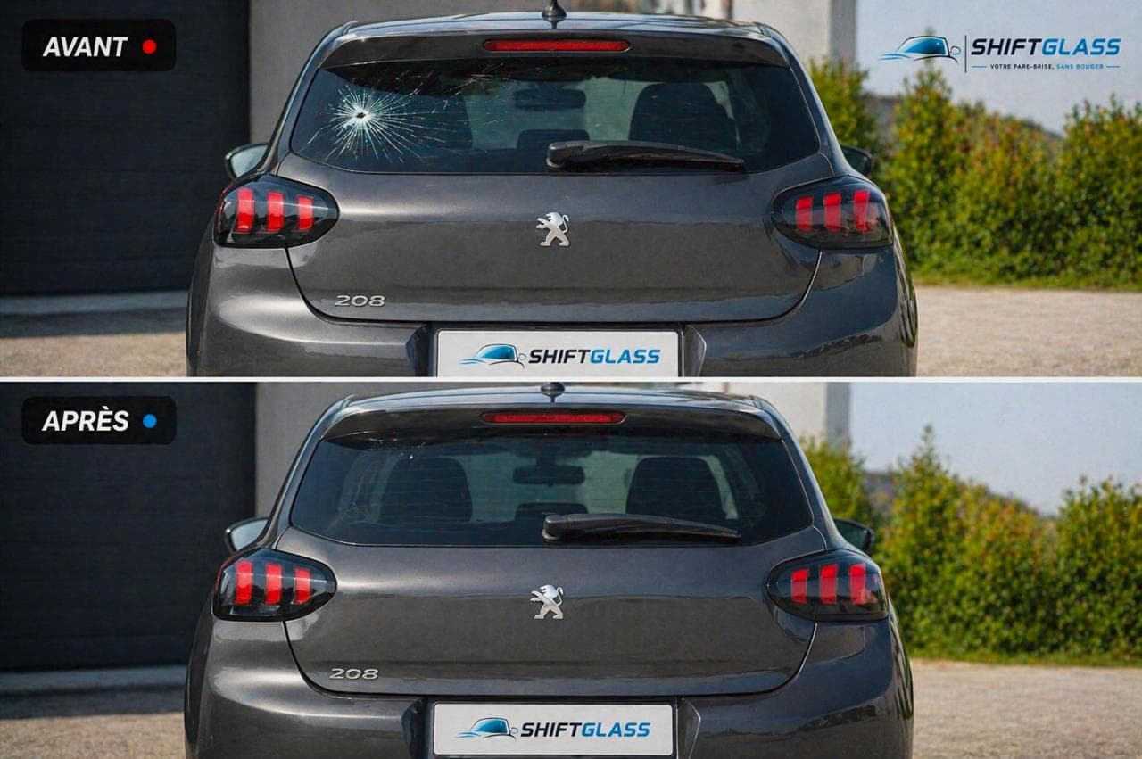 Lunette arrière avant après 1